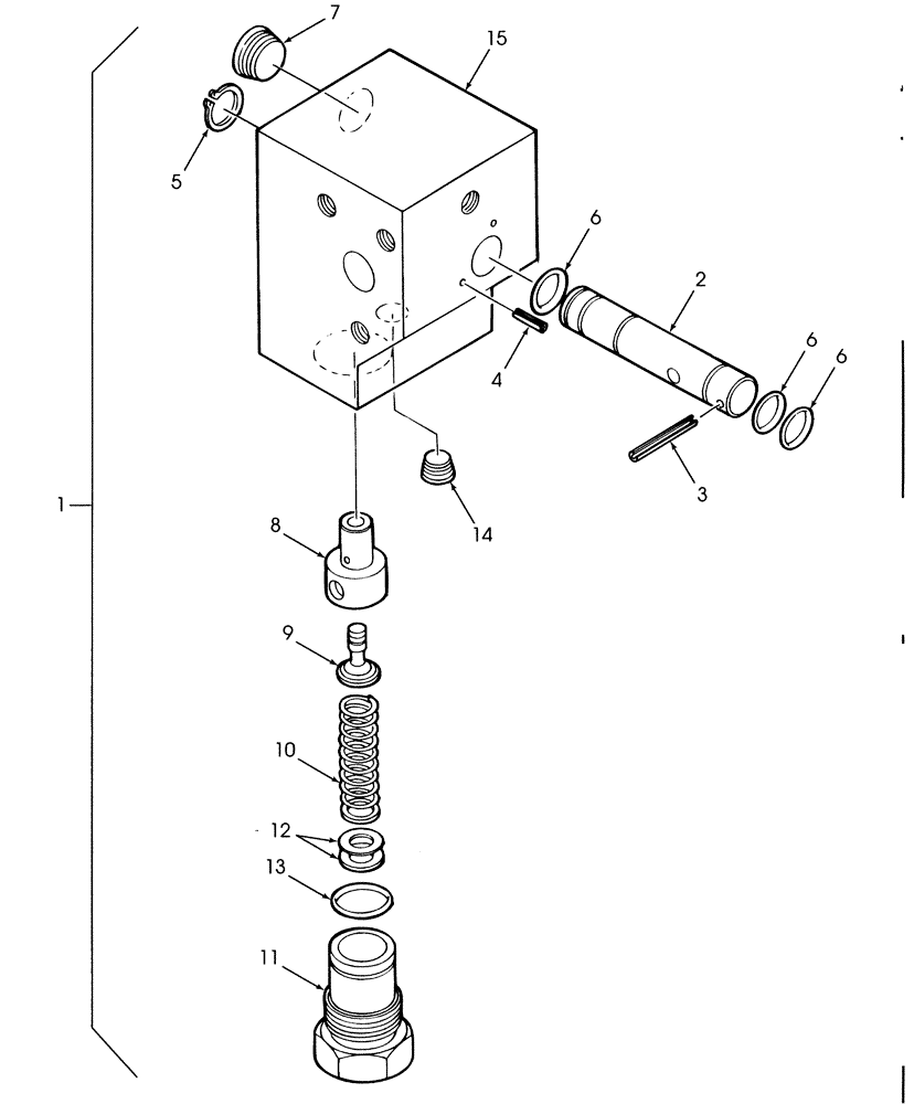 Схема запчастей Case IH FARMALL 60 - (04.03.03) - MANIFOLD DIVERTER BLOCK - EHSS - SBA340016440 (04) - FRONT AXLE & STEERING