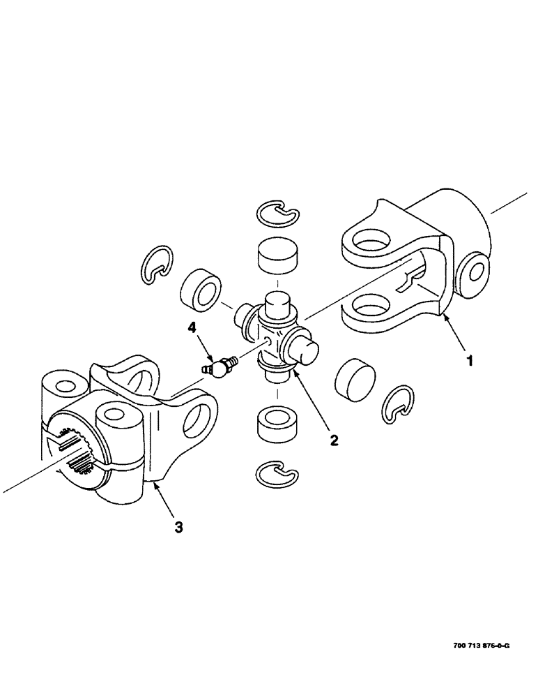 Схема запчастей Case IH DC515 - (2-12) - U-JOINT ASSEMBLY, 700713876 U-JOINT ASSEMBLY COMPLETE (09) - CHASSIS