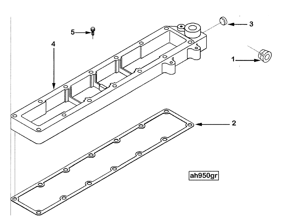 Схема запчастей Case IH SPX3200 - (03-010) - AFTERCOOLER SPACER (01) - ENGINE