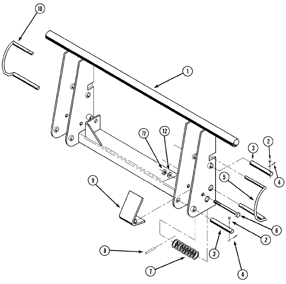 Схема запчастей Case IH 520 - (9-16) - QUICK ATTACH ADAPTER (09) - CHASSIS/ATTACHMENTS