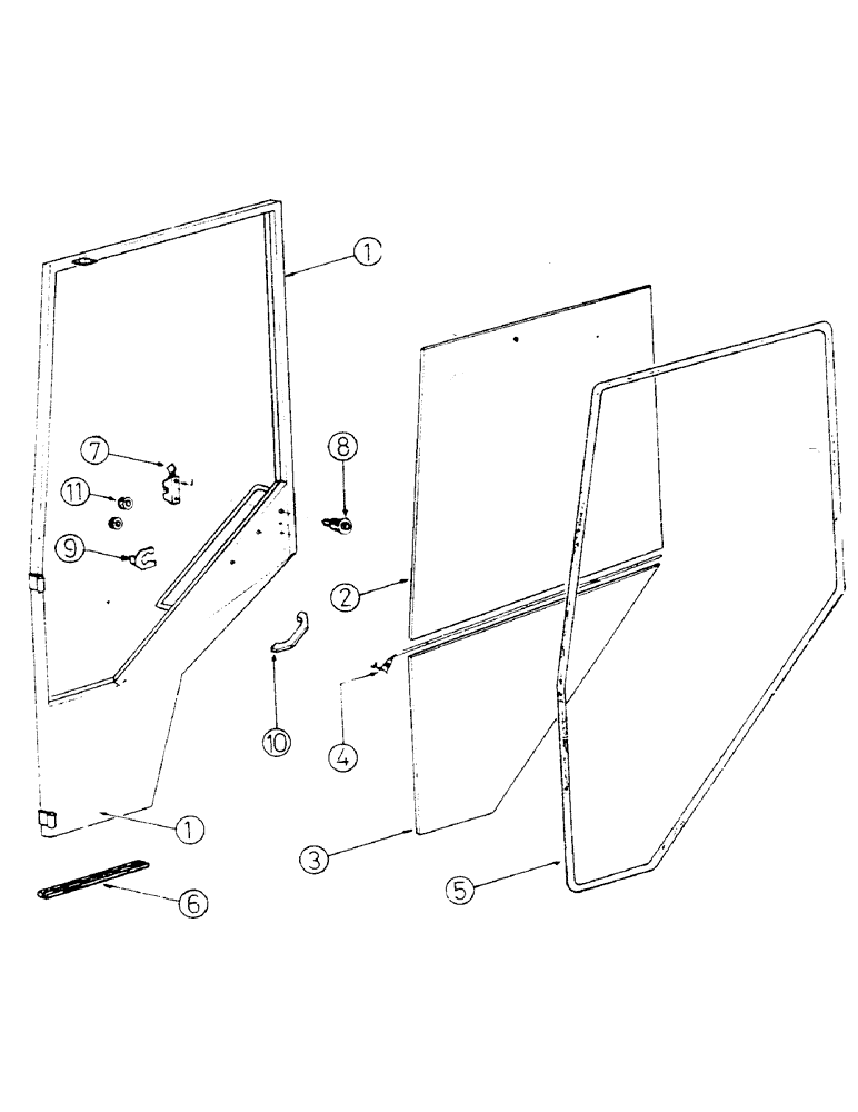 Схема запчастей Case IH 433 - (18) - COMPLETE DOOR RIGHT HAND (09) - CHASSIS