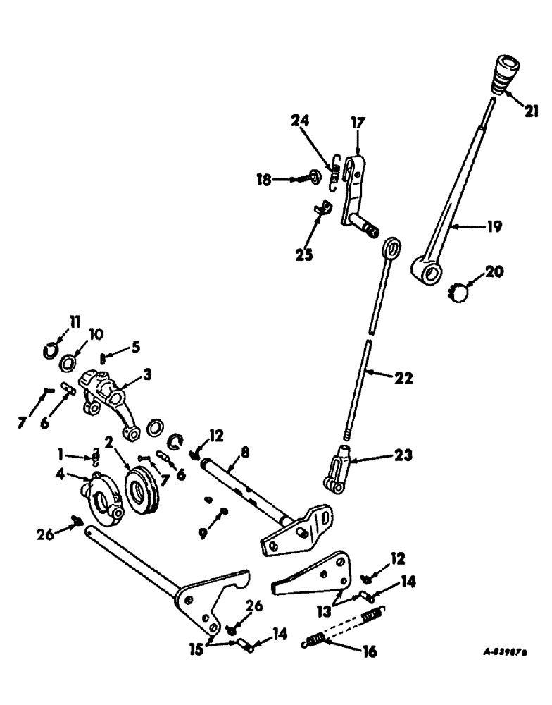 Схема запчастей Case IH 664 - (07-22) - DRIVE TRAIN, TORQUE AMPLIFIER CONTROLS (04) - Drive Train