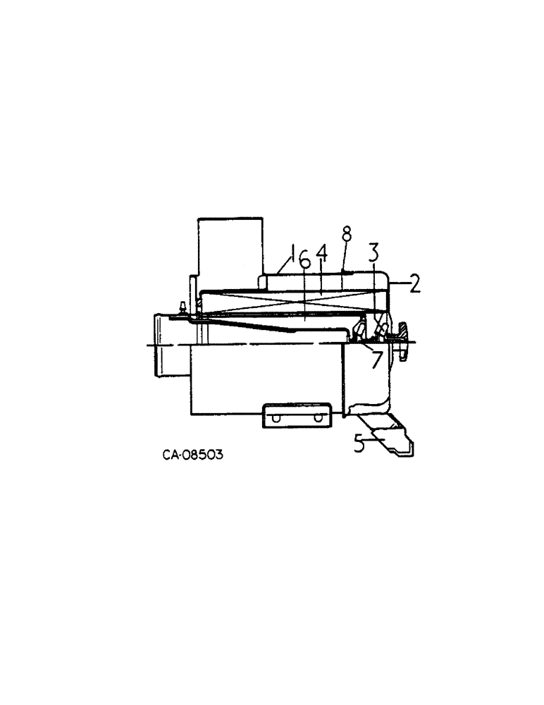 Схема запчастей Case IH 684 - (12-04) - POWER, AIR CLEANER, COOPERS, WITH SAFETY ELEMENT - 1265217C91 Power