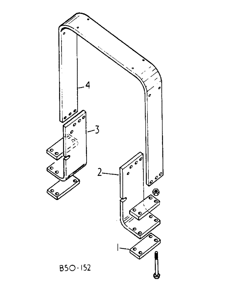 Схема запчастей Case IH 584 - (13-16) - PROTECTIVE FRAME (05) - SUPERSTRUCTURE