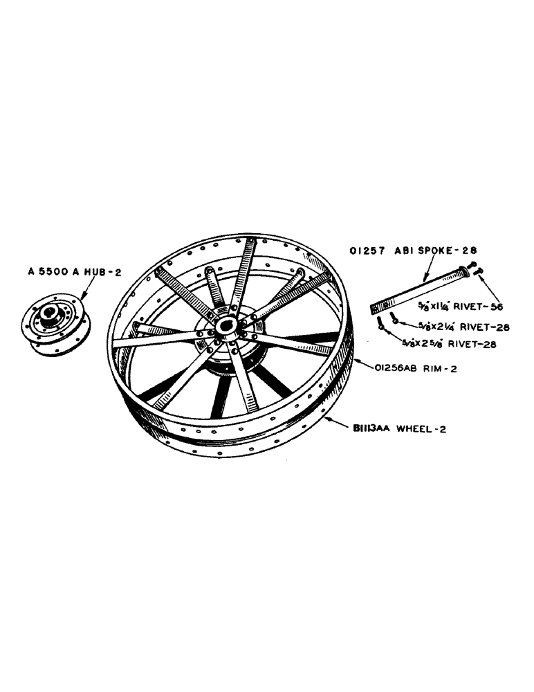 Схема запчастей Case IH 600-SERIES - (089) - STEEL REAR WHEELS, 48" X 12" (06) - POWER TRAIN