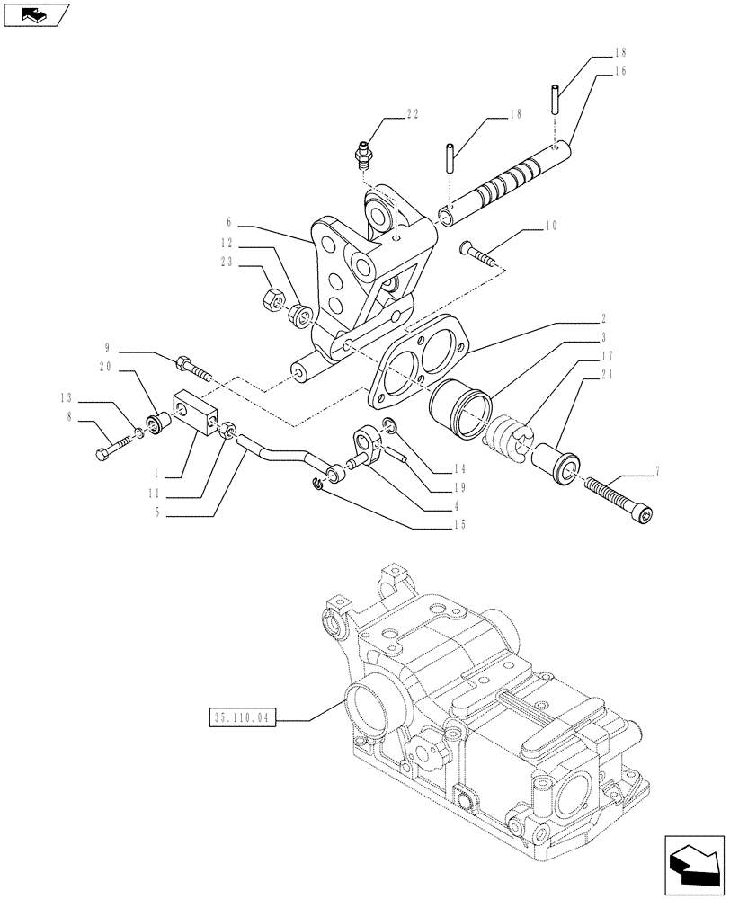 Схема запчастей Case IH FARMALL 75C - (35.112.01) - HYDRAULIC LIFT - SUPPORT, AND RELATED PARTS (35) - HYDRAULIC SYSTEMS