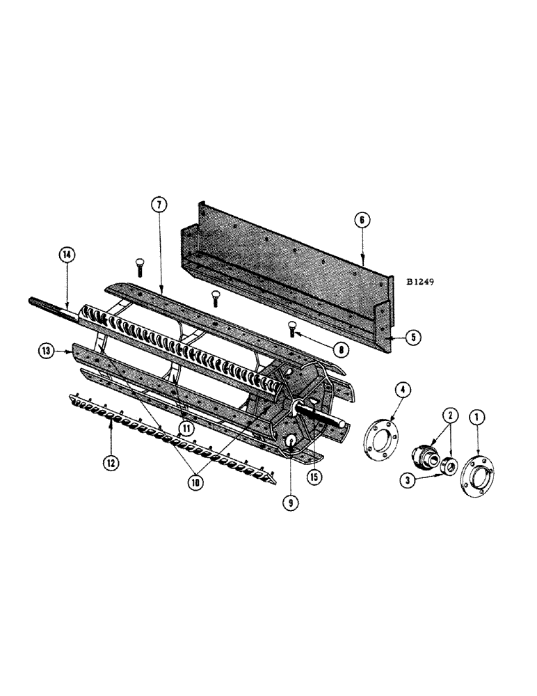 Схема запчастей Case IH 1010 - (112[A]) - RUB BAR CYLINDER, SERIAL NUMBER 8262501 AND AFTER (66) - THRESHING