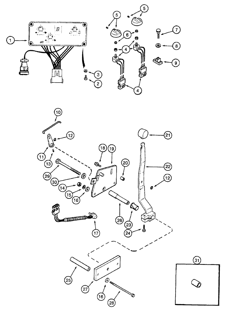 Схема запчастей Case IH 7240 - (8-030) - HITCH CONTROL SYSTEM (08) - HYDRAULICS