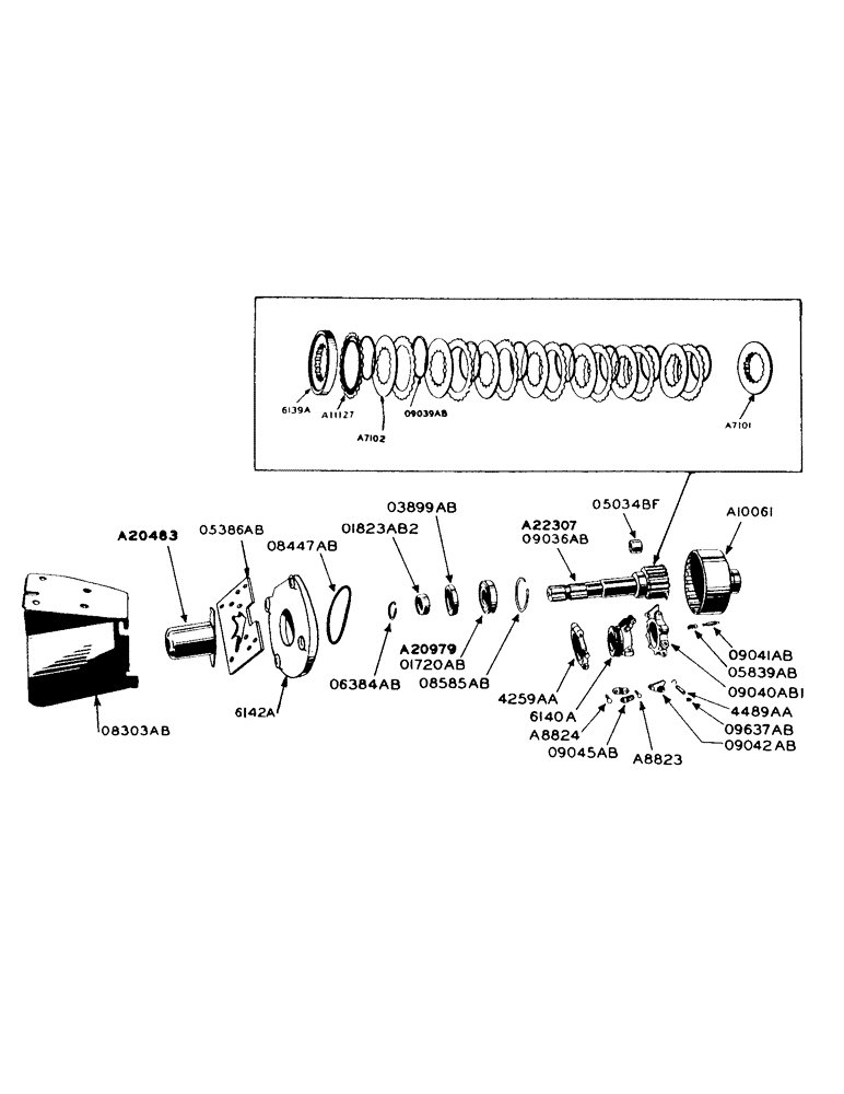 Схема запчастей Case IH 940 - (2-104) - POWER TAKE OFF CLUTCH (06) - POWER TRAIN