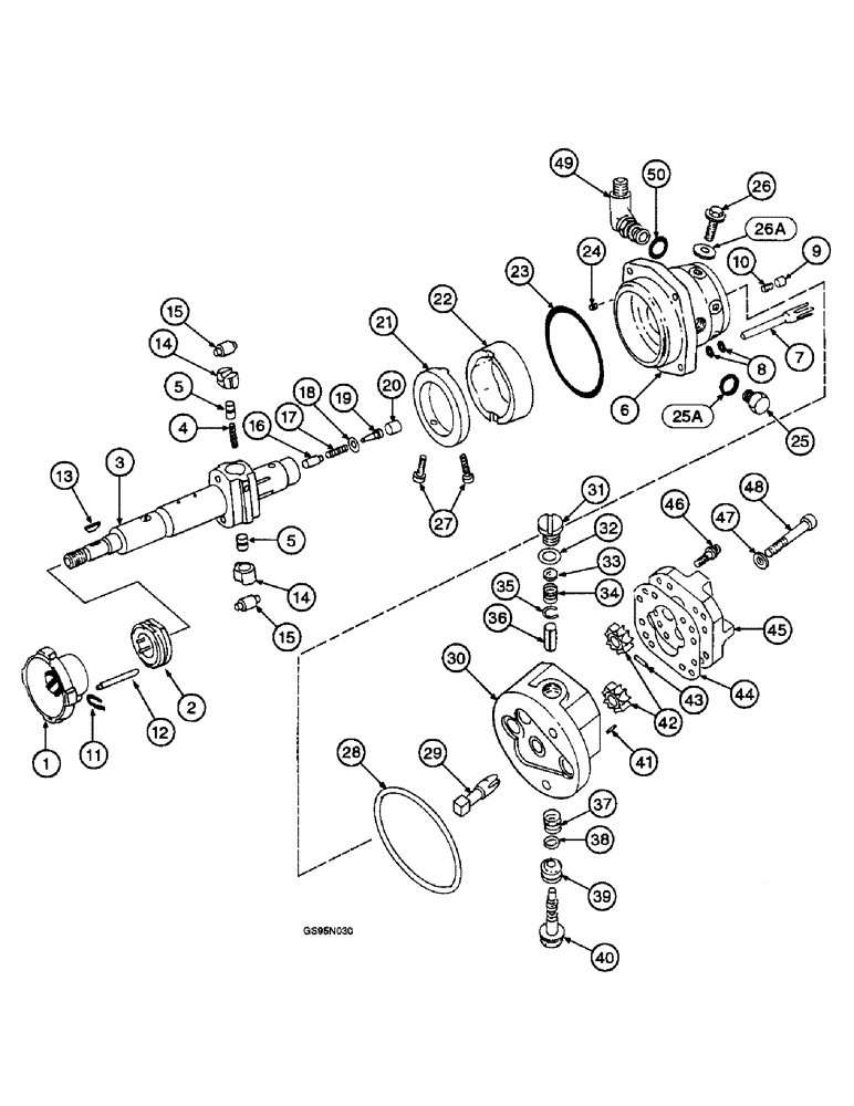 Схема запчастей Case IH D-282 - (2-070) - INTERNATIONAL R.D. FUEL INJECTION PUMP, MAIN SHAFT, PRIMARY PUMP & CONNECTIONS, 706 TRACTORS 