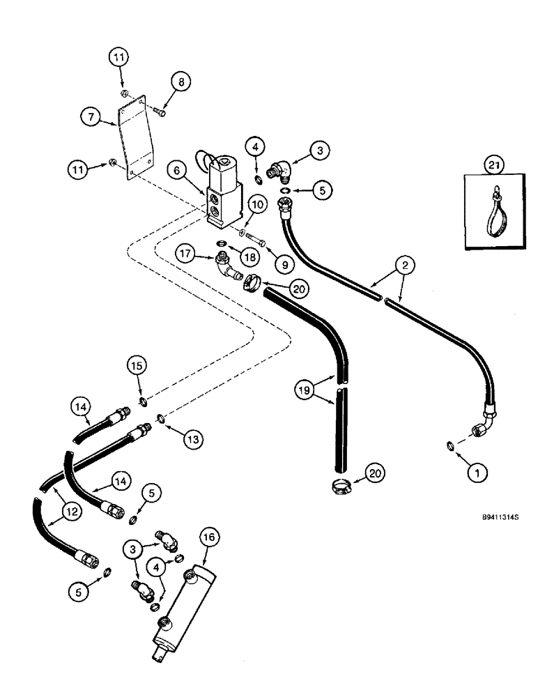 Схема запчастей Case IH 2144 - (8-46) - SEPARATOR CLUTCH SYSTEM (07) - HYDRAULICS