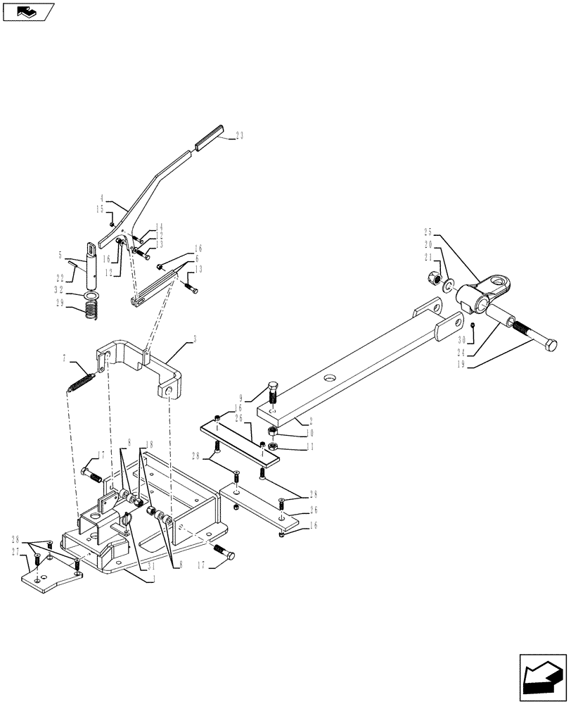 Схема запчастей Case IH 940 - (39.110.02) - REAR HITCH (39) - FRAMES AND BALLASTING