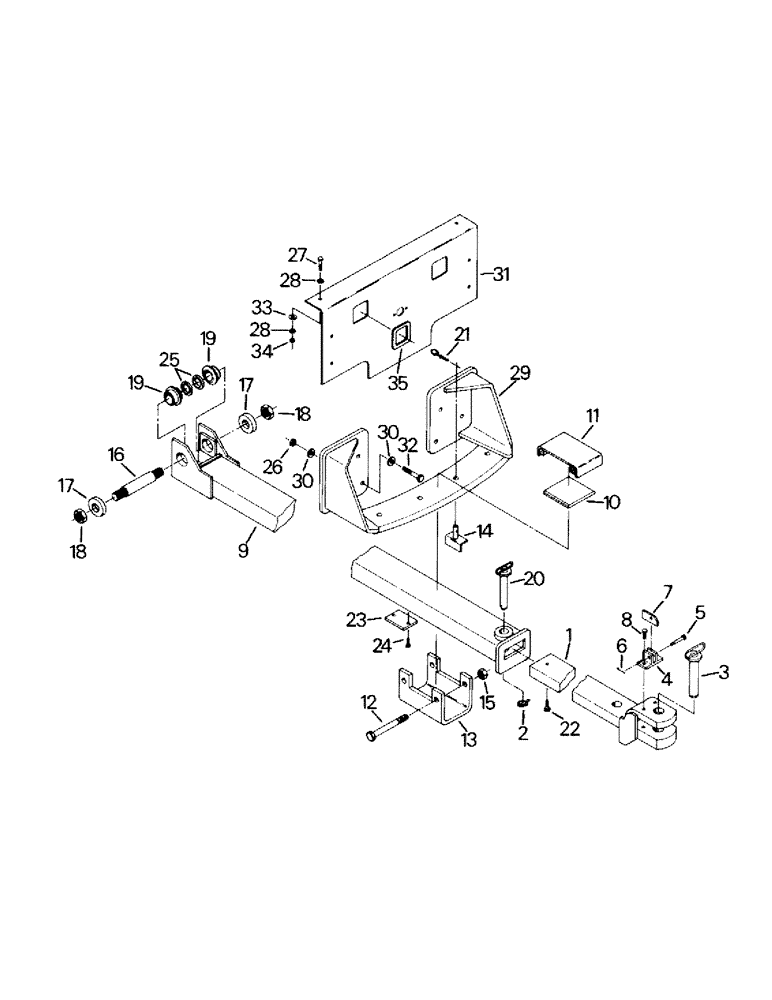 Схема запчастей Case IH STEIGER - (06-07) - DRAWBAR & MOUNTING (12) - FRAME