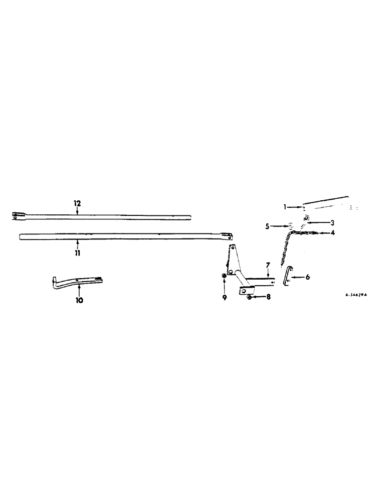 Схема запчастей Case IH 512 - (X-13) - TRANSPORT WHEEL ROCKSHAFT AND LIFT ROD 