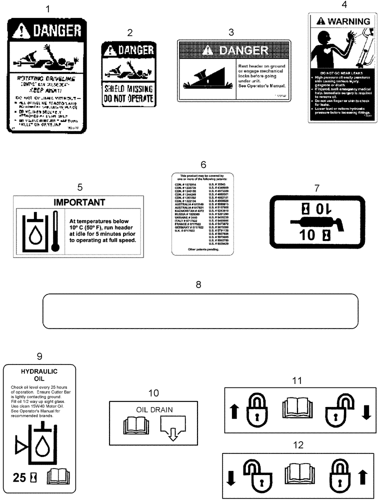 Схема запчастей Case IH 2152 - (09-64) - ADAPTER DECALS 