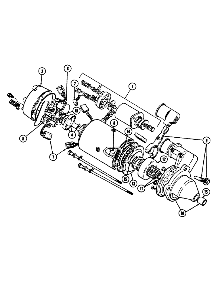 Схема запчастей Case IH 1390 - (S-13) - K957340 STARTER (LUCAS 2M113) (06) - ELECTRICAL SYSTEMS