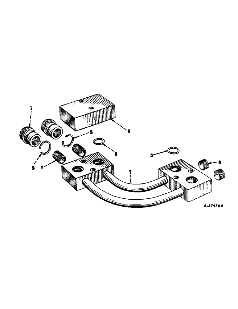 Схема запчастей Case IH 350 - (273) - HYDRAULIC SYSTEM, HYDRAULIC EQUIPMENT, SPECIAL, AUXILIARY JUNCTION BLOCK (07) - HYDRAULIC SYSTEM