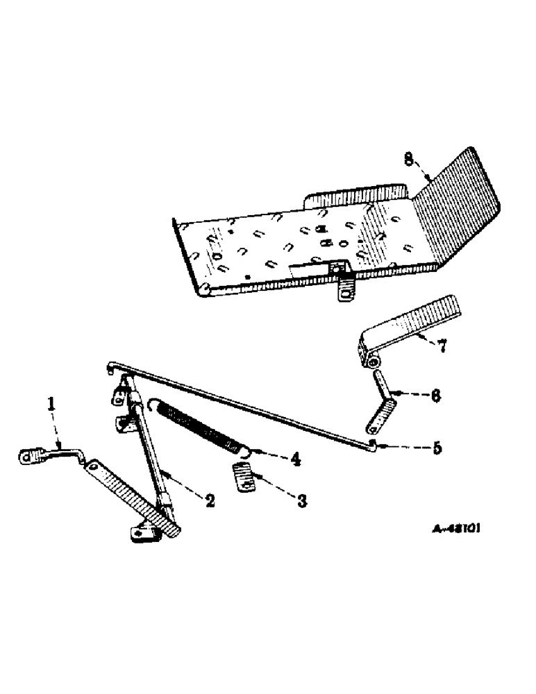 Схема запчастей Case IH 350 - (378) - ATTACHMENTS, FOOT PEDAL ACCELERATOR Attachments