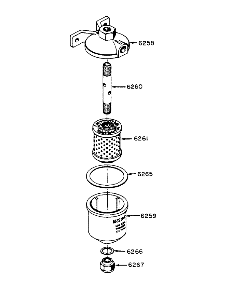 Схема запчастей Case IH 400B-SERIES - (038) - SPARK IGNITION ENGINES, NO. 08837 FILTER, L.P. GAS (03) - FUEL SYSTEM