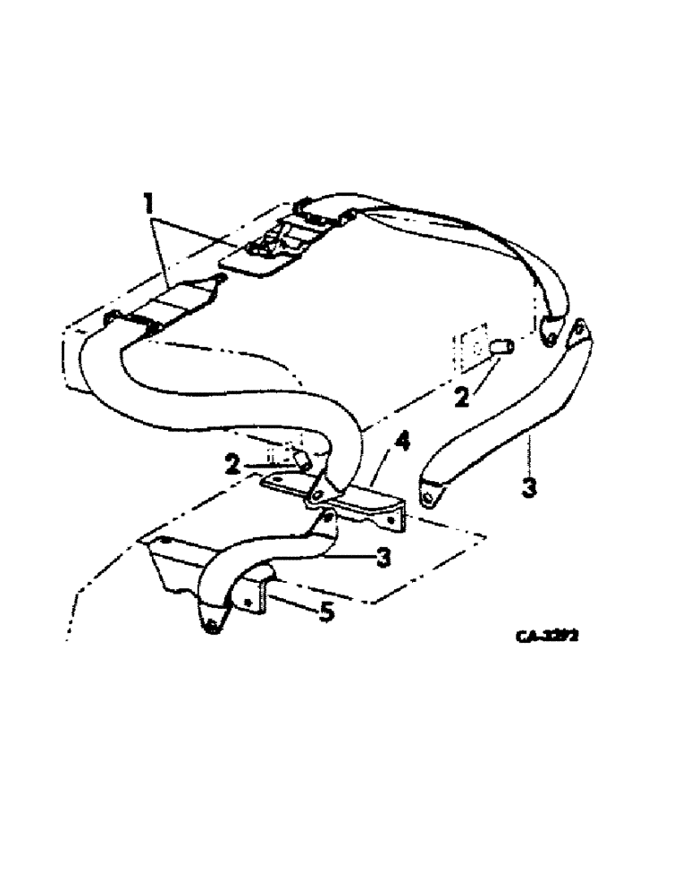 Схема запчастей Case IH 1466 - (13-20) - SUPERSTRUCTURE, SEAT BELT ATTACHMENT, 3 INCH (05) - SUPERSTRUCTURE