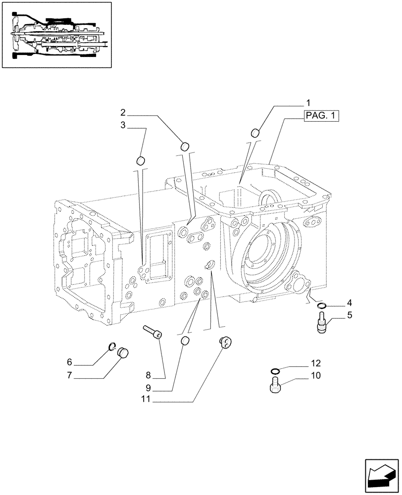 Схема запчастей Case IH JX1085C - (1.21.0[03]) - TRACTOR BODY (03) - TRANSMISSION