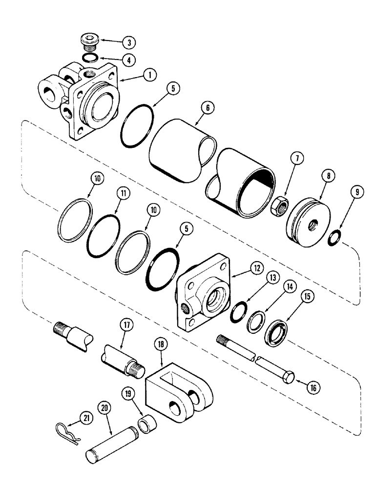 Схема запчастей Case IH DOT B - (054) - T56444 CYLINDER 