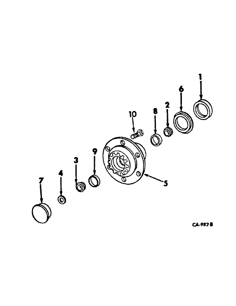 Схема запчастей Case IH 464 - (14-03) - SUPSENSION, FRONT WHEEL HUB, BEARINGS AND CAP Suspension