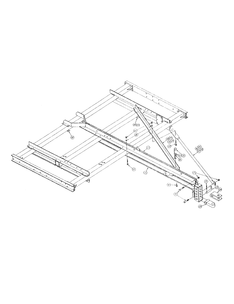 Схема запчастей Case IH 400-SERIES - (16) - POLE AND POLE BRACES 