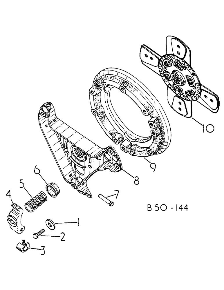 Схема запчастей Case IH 585 - (07-016) - CLUTCH, UP TO 584/7989, 585/8999, 258/675 (04) - Drive Train