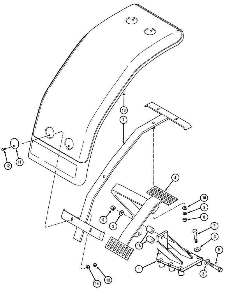 Схема запчастей Case IH MX80C - (09-08) - FENDERS FRONT WHEEL (09) - CHASSIS