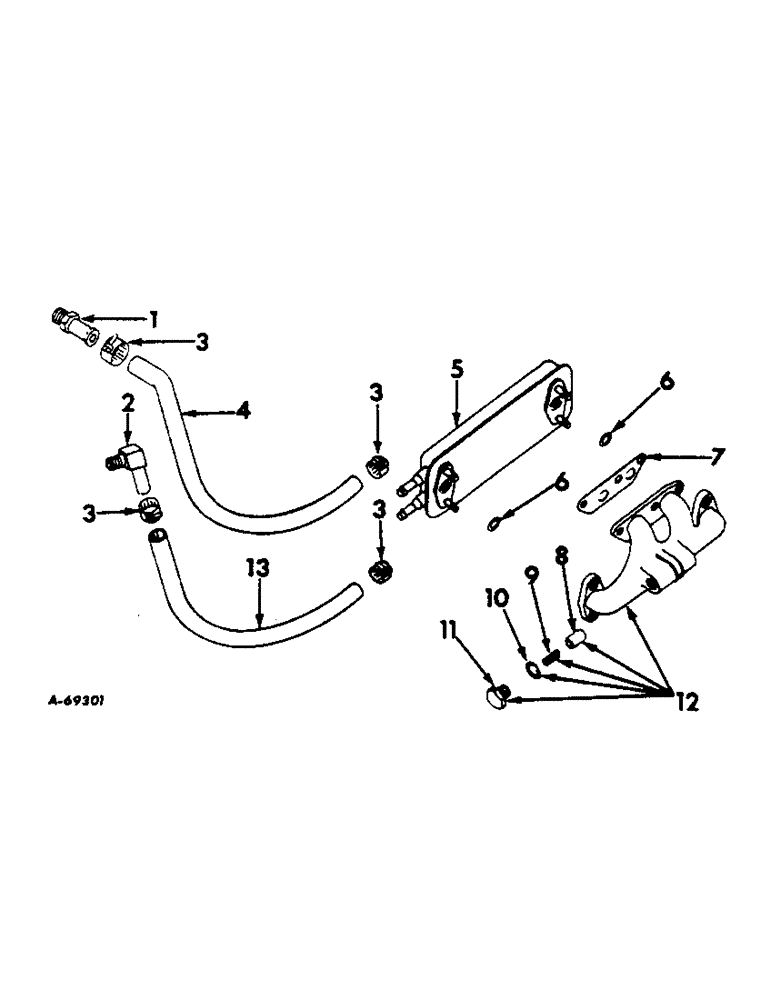 Схема запчастей Case IH 414 - (364) - ENGINE OIL COOLER (10) - ENGINE