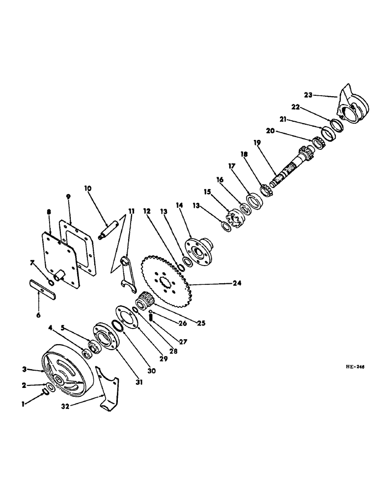 Схема запчастей Case IH 375 - (B-14) - POWER TRAIN, FINAL DRIVE HOUSING SHAFT (03) - POWER TRAIN