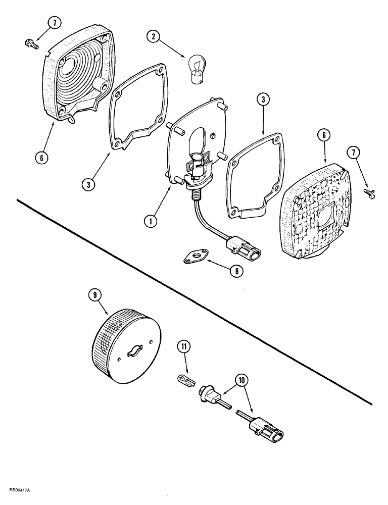 Схема запчастей Case IH 1830 - (04-004) - TURN SIGNAL LAMP (00) - COMPLETE MACHINE