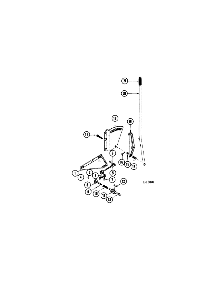 Схема запчастей Case IH 950 - (052) - VARIABLE DRIVE CONTROL LEVER 