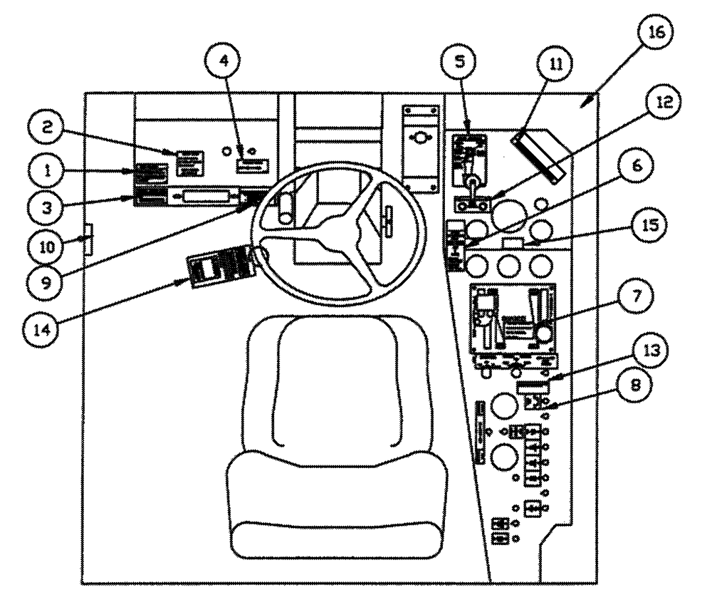 Схема запчастей Case IH PATRIOT WT - (09-002) - DECALS - INTERIOR (13) - DECALS