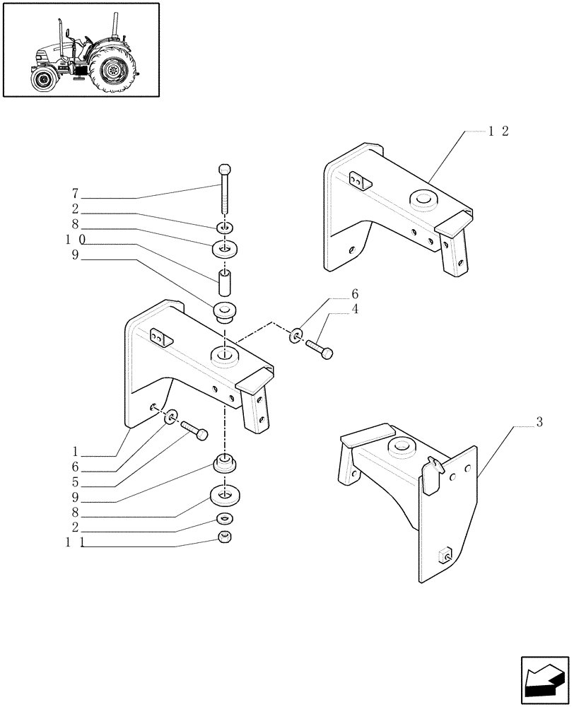 Схема запчастей Case IH JX90 - (1.87.0[02]) - SUPPORTS - L/CAB (08) - SHEET METAL