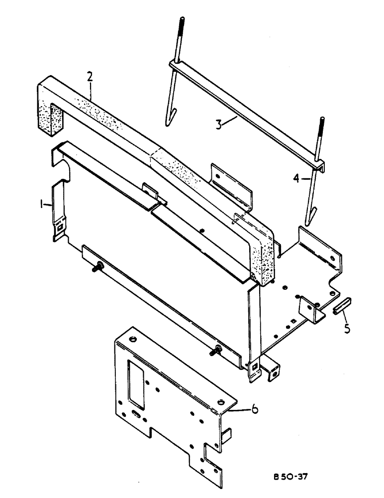 Схема запчастей Case IH 485 - (00I10) - BATTERY TRAY (06) - ELECTRICAL