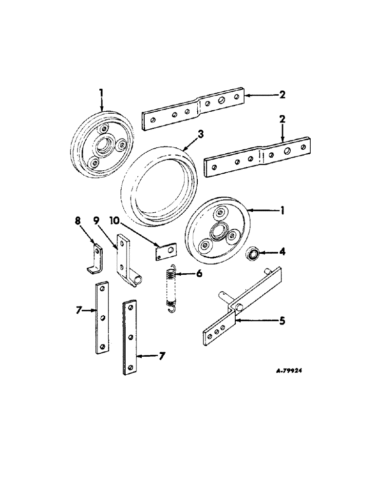 Схема запчастей Case IH 54-SERIES - (W-18) - SEED FIRMING WHEEL ATTACHMENT, ONE PER ROW 