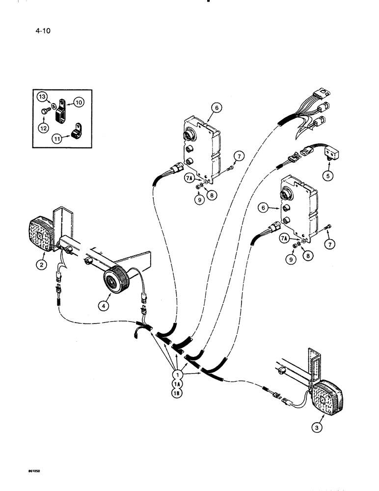 Схема запчастей Case IH 8500 - (4-10) - TOOL BAR HARNESS, UNITS WITH BLOCKAGE MONITOR SYSTEM, 45 FOOT WIDE DRILL (04) - ELECTRICAL SYSTEMS