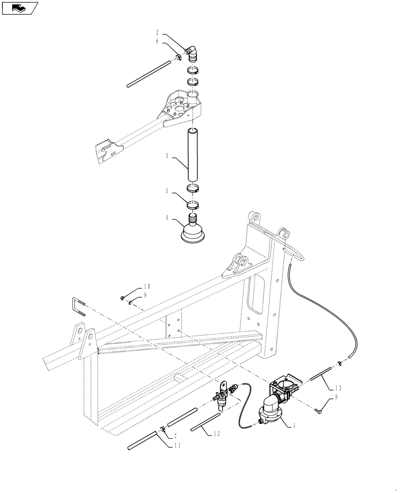 Схема запчастей Case IH 4420 - (11-022) - FOAMER DROP GROUP, RH Options