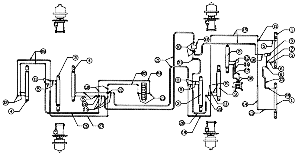 Схема запчастей Case IH PATRIOT NT - (05-005) - HYDRAULIC PLUMBING - STEERING Hydraulic Plumbing