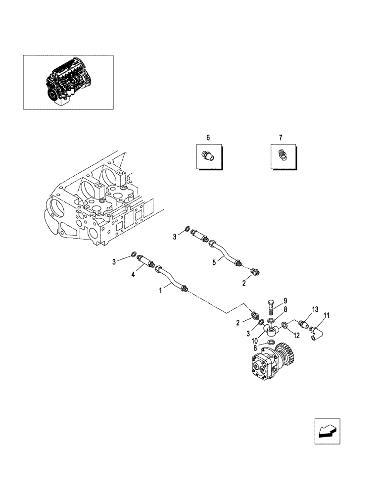 Схема запчастей Case IH STEIGER 485 - (02-84) - FUEL LINES, STEIGER 485 (02) - ENGINE