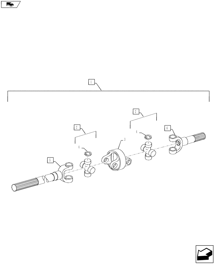 Схема запчастей Case IH PUMA 145 - (25.108.03) - VAR - 330414, 390409 - CL.3 FRONT AXLE W/ OUT BRAKES - ARTICULATED AXLE SHAFT (25) - FRONT AXLE SYSTEM