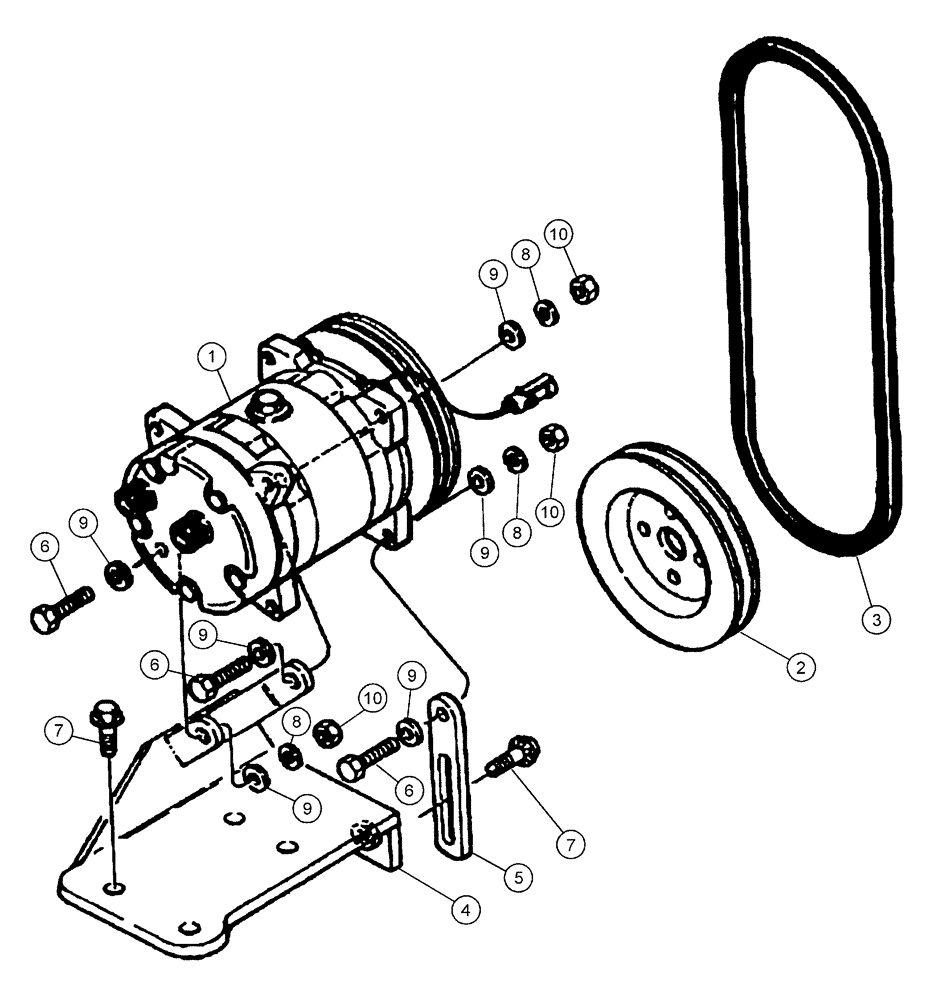 Схема запчастей Case IH FLX3300B - (02-062) - AC COMPRESSOR GROUP (FLX3300B CASE ENGINE) (01) - ENGINE