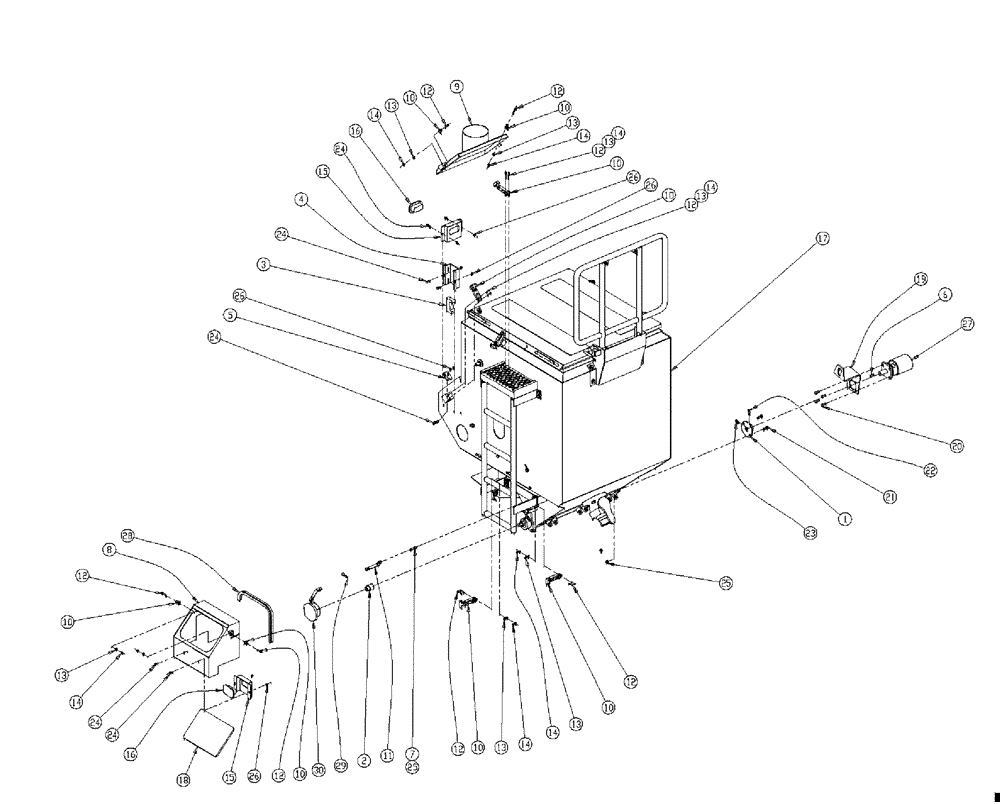 Схема запчастей Case IH 438 - (06-007) - BIN GROUP, DOUBLE BIN, W/AUGER, RH, 50 Bin Group