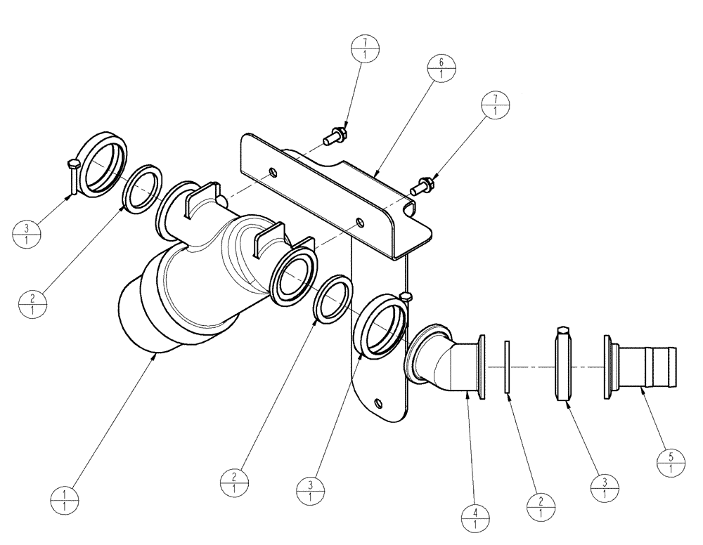 Схема запчастей Case IH SPX4410 - (09-008[01]) - STRAINER PLUMBING GROUP Liquid Plumbing