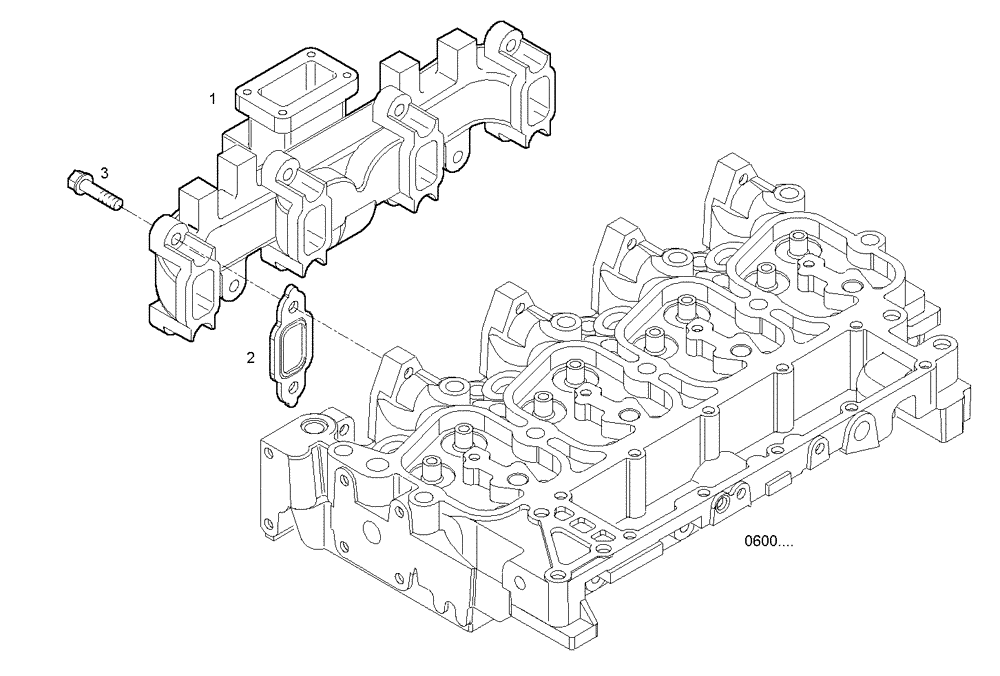 Схема запчастей Case IH F4BE0484F D600 - (0760.142) - EXHAUST MANIFOLD 