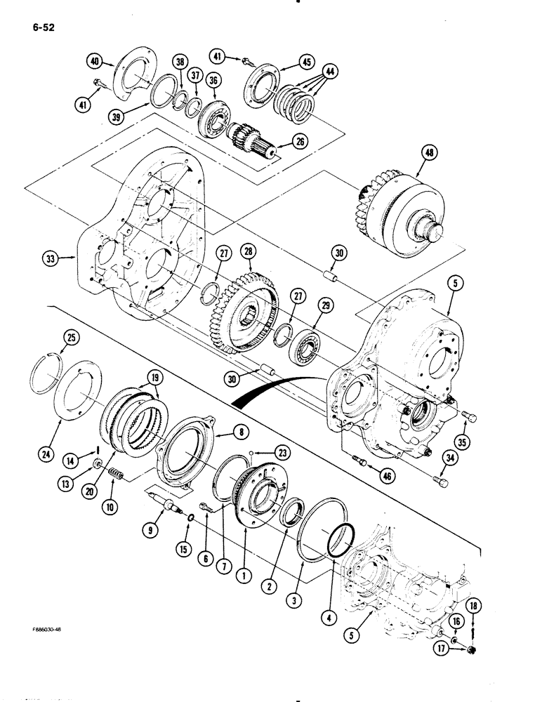 Схема запчастей Case IH 9110 - (6-52) - PTO ASSEMBLY (06) - POWER TRAIN