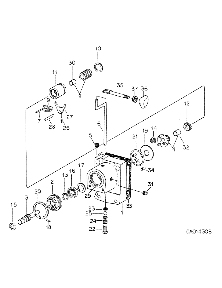 Схема запчастей Case IH 184 - (07-19) - DRIVE TRAIN, REDUCTION DRIVE GEAR BOX (04) - Drive Train