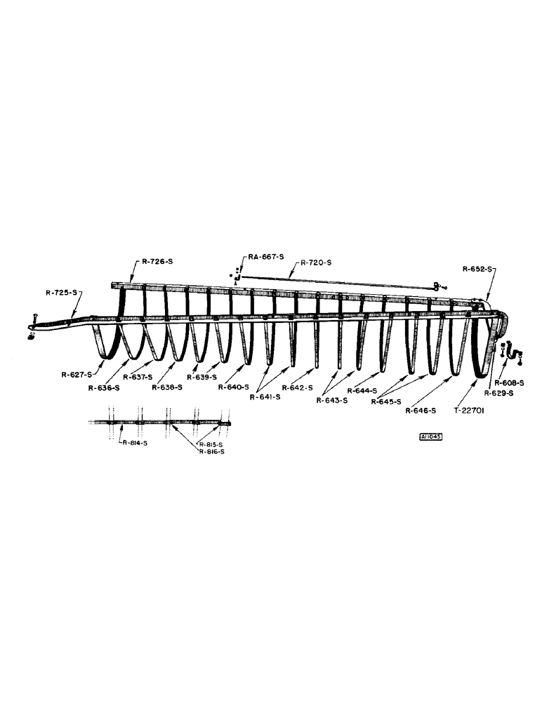 Схема запчастей Case IH F170 - (08) - FRONT AND REAR ANGLES AND STRIPPERS, REGULAR 